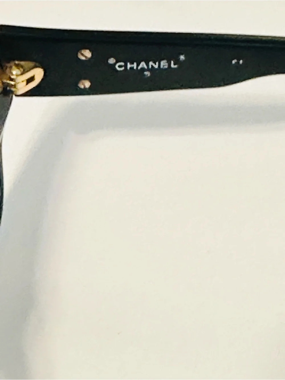 VINTAGE Chanel 01452 Black & Gold CC Logo Sunglasses - Rare 90s Ex Condition